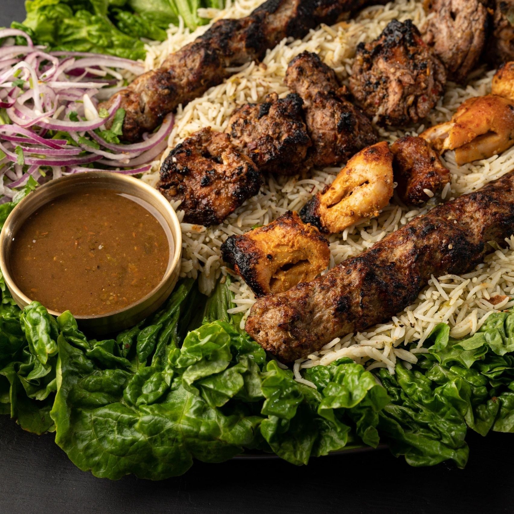 Seekh Kabab Platter.