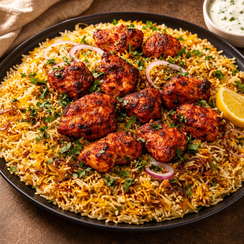Chicken Tikka Biryani.